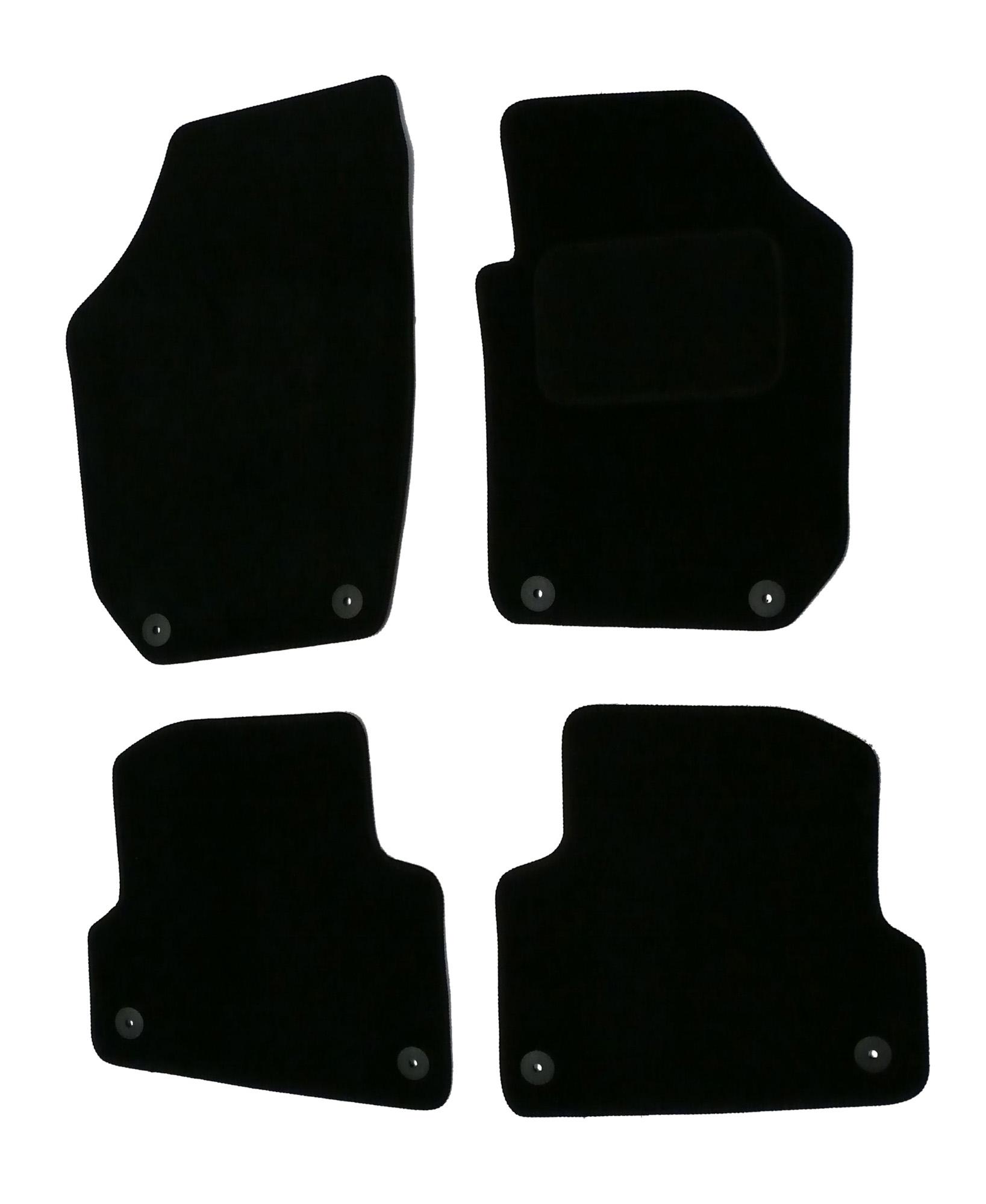 Skoda Fabia 1999-2007 Tailored Black Car Floor Mats Carpets 4pc Set